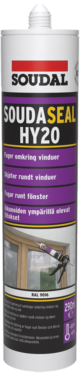Soudaseal Hy20 Polymer-fugemasse 290ml Trafikhvid