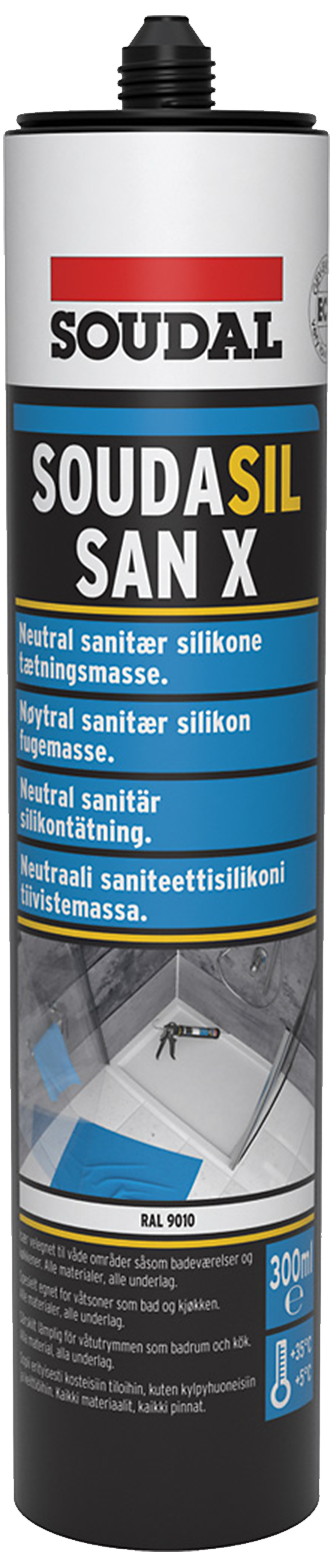 Soudasil Sanx Sanitetssilicone 300ml Hvid