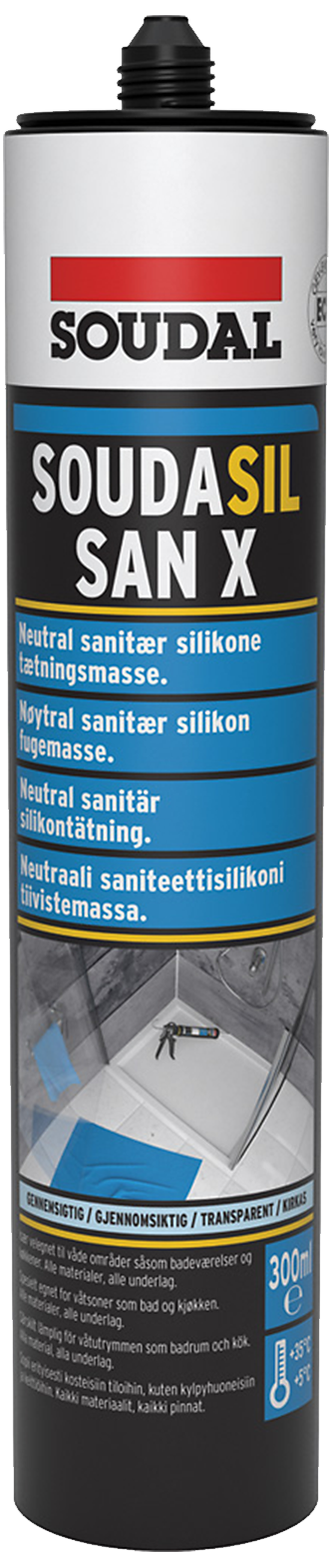Soudasil Sanx Sanitetssilicone 300ml Transp