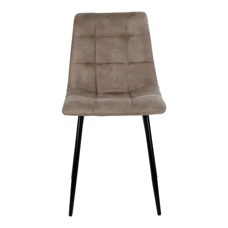 Spisebordsstol   Lysebrunt Microfiber Med Sorte Ben 1001190