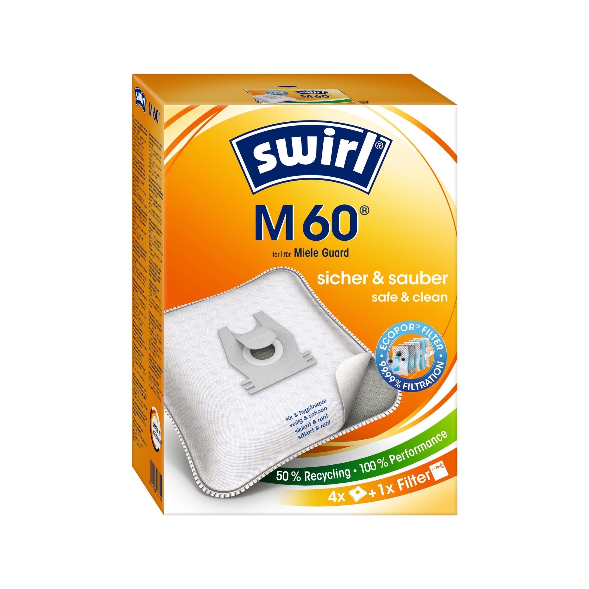 Stk  Støvsugerposer Til Miele Guard S1  M1 Og L1  Swirl M60