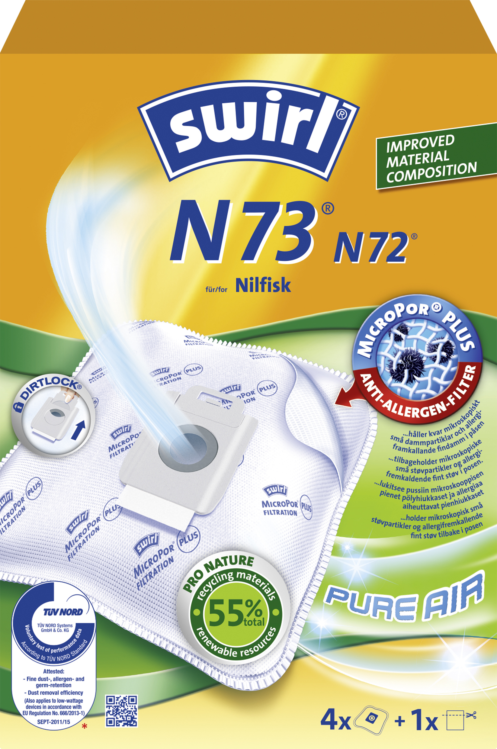 Swirl Støvsugerposer N73  Til Nilfisk