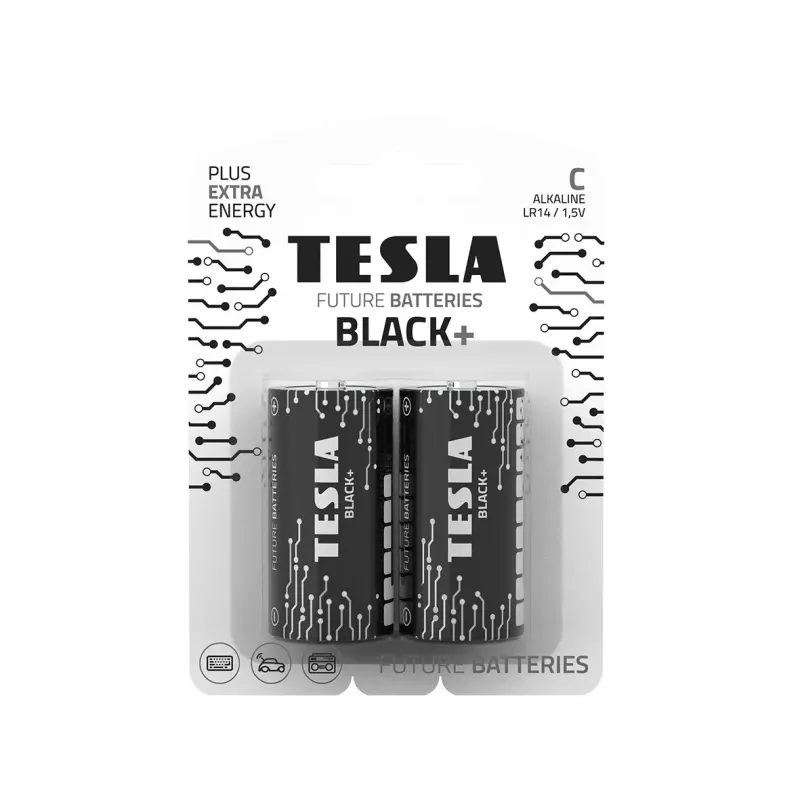 Tesla Black Alkaline Batteri   Lr14    Stk  2293100