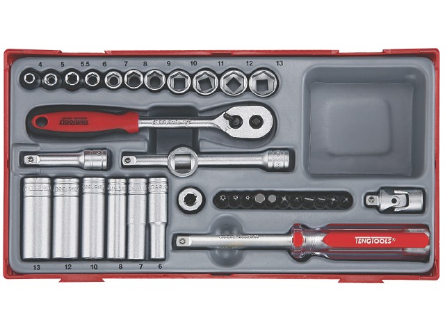 Topnøglesæt Teng Tools Med     Quot    -fatning Tt1435 35 Dele