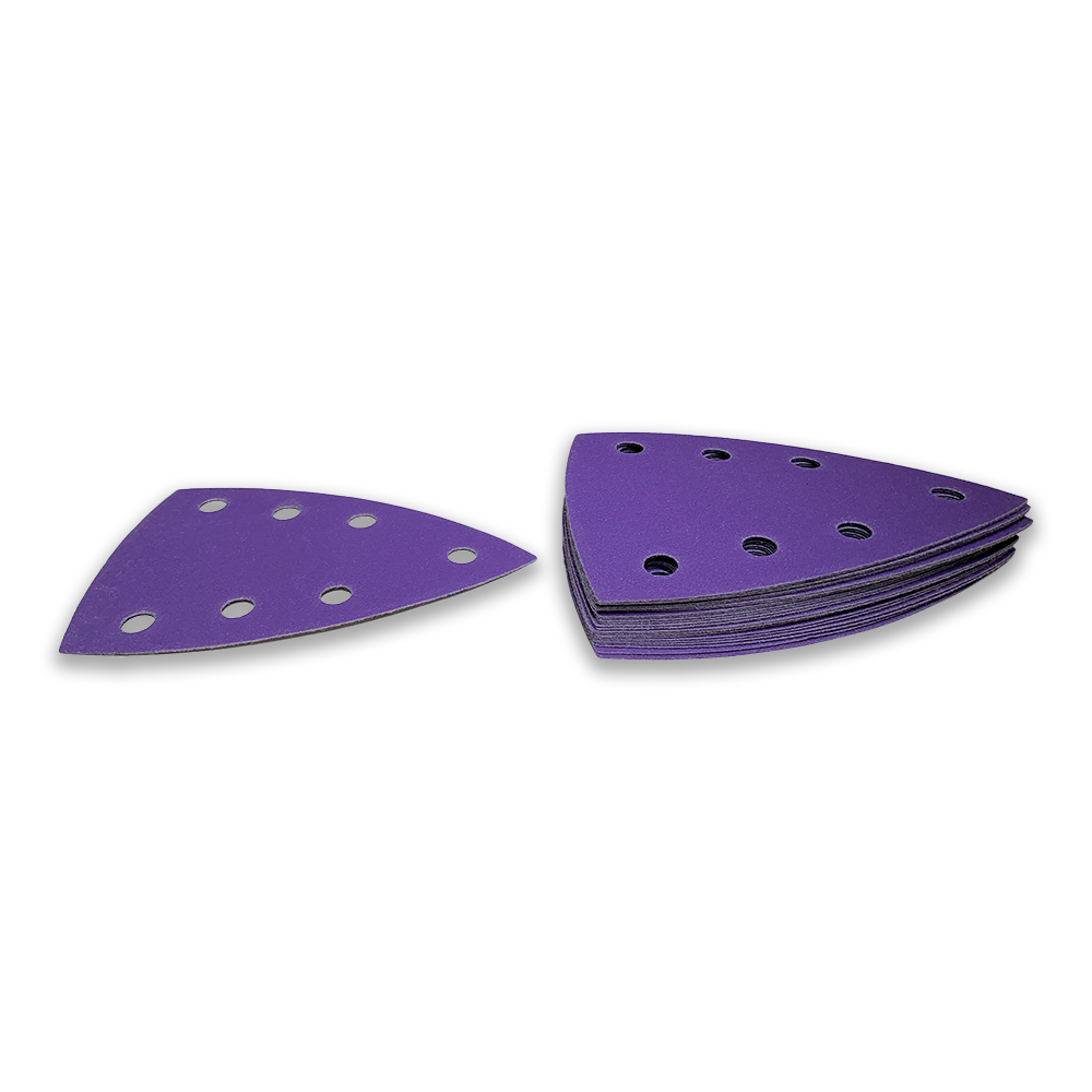 Trekantsslibeark 100x150mm 25 Stk    Cool Violet Korn P60