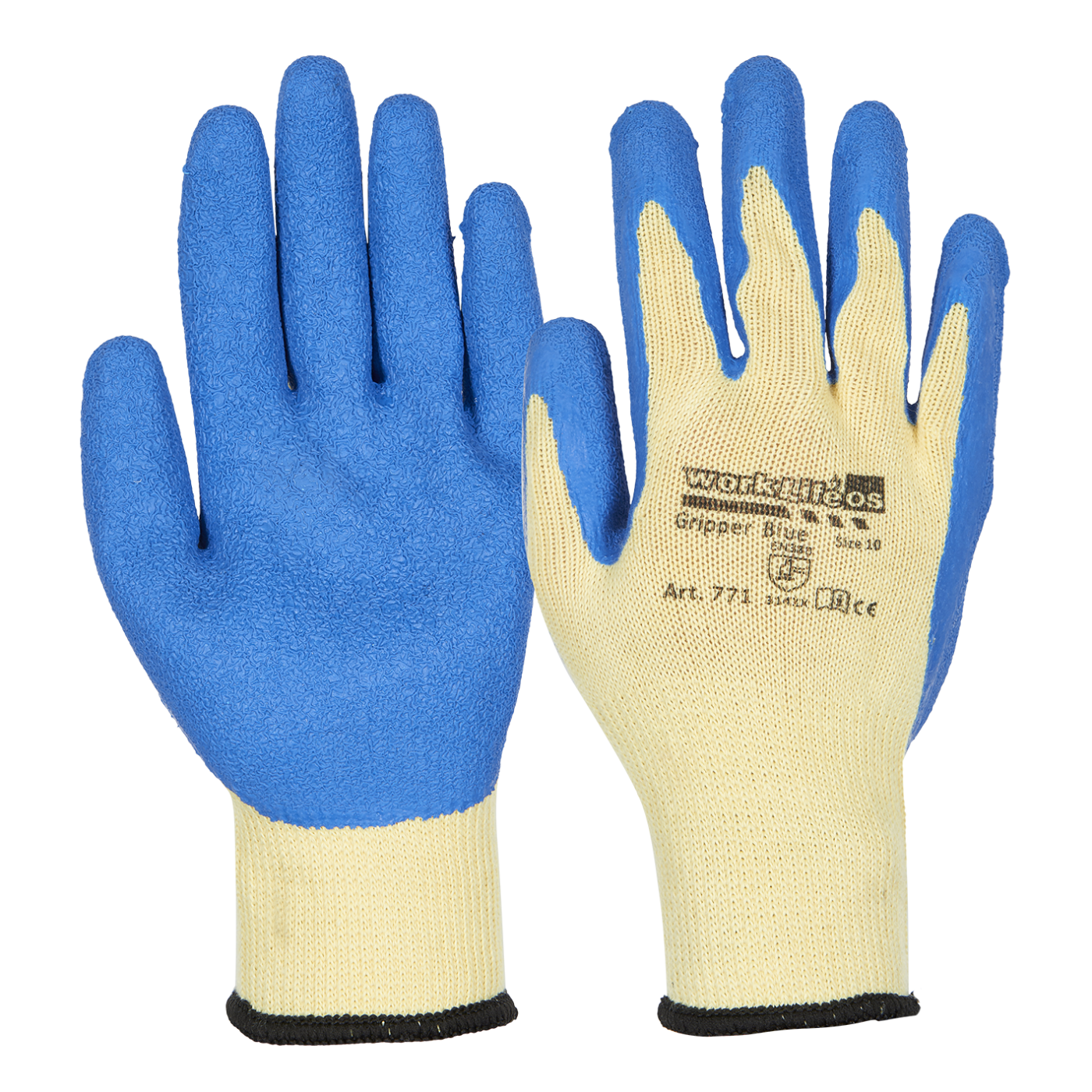 Worklife Gripper Blue Handske Str  10