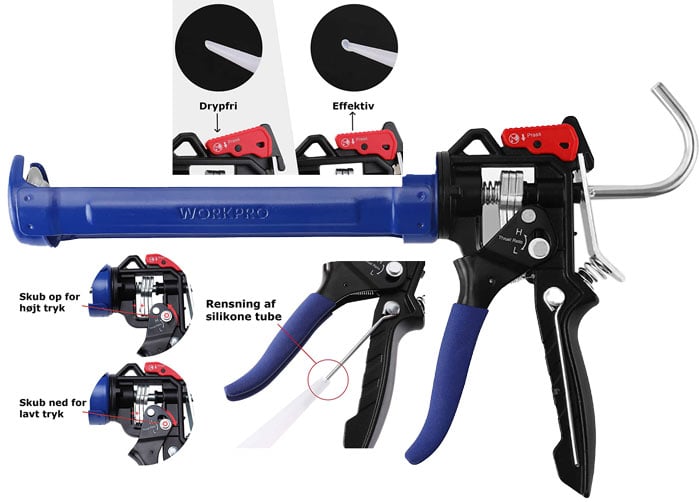 Workpro Fugepistol Med Drypstop Comford Grip