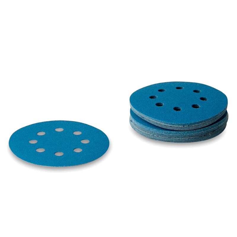 Sliberondeller ø125mm Til Alle Excenterslibere Undtagen Festool 25 Stk Cool Blue Korn P40