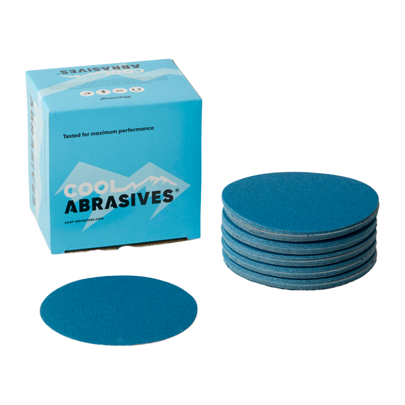 ø125mm Sliberondeller Uden Huller 50 Stk  Cool Blue Korn P40