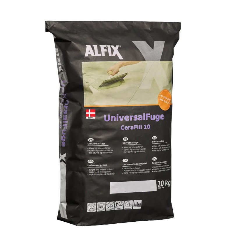 Alfix Cerafill 10 Colour Universalfuge Lysgrå 20kg