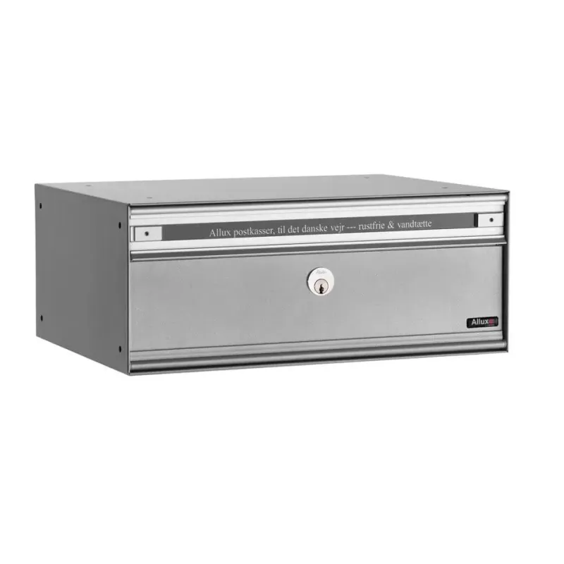 Allux Pc2 Uden Lås   Modul Alu  Grå    Stållåge Systempostkasse F47855-3g