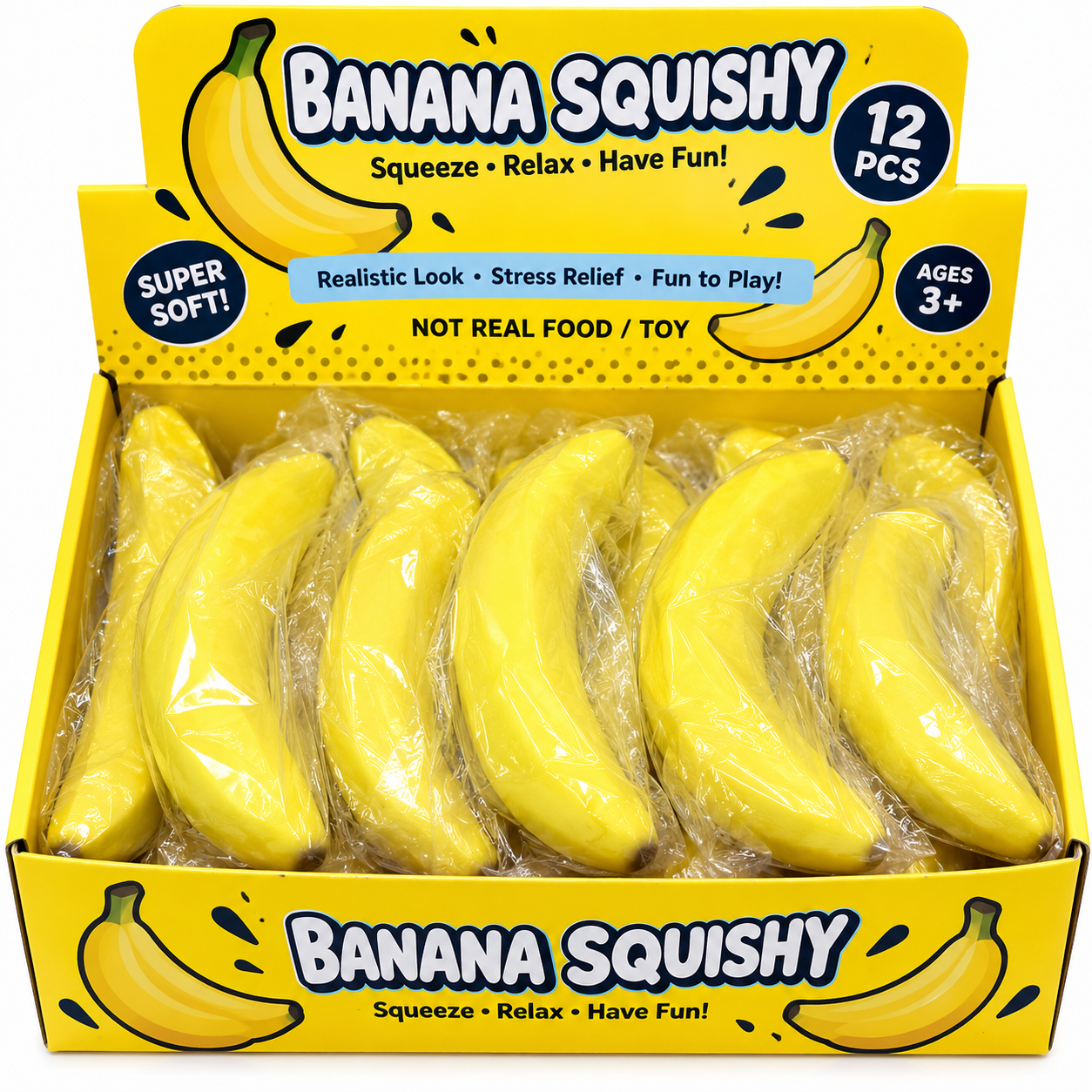 Banana Squishy Blød Banan Fidget Sanselegetøj