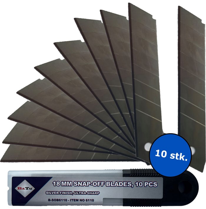 Bato Knivblade Bræk-af 18 Mm  10 Stk  Pk