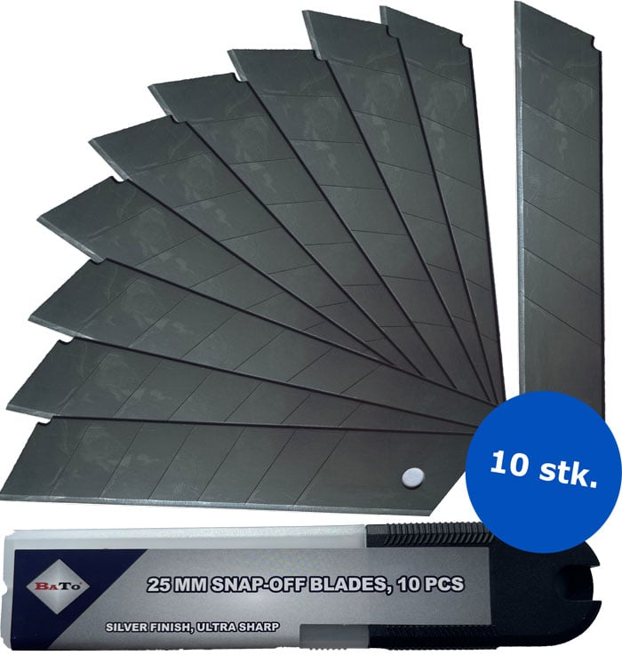 Bato Knivblade Bræk-af 25 Mm  10 Stk  Pk