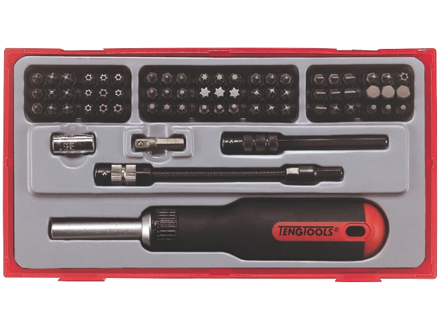 Bit-skraldeskruetrækkersæt Teng Tools Ttmd74