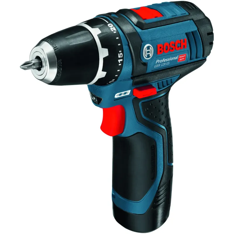Bosch Skruemaskine Gsr 12v-15 2x2ah 10xtb Case 060186810g
