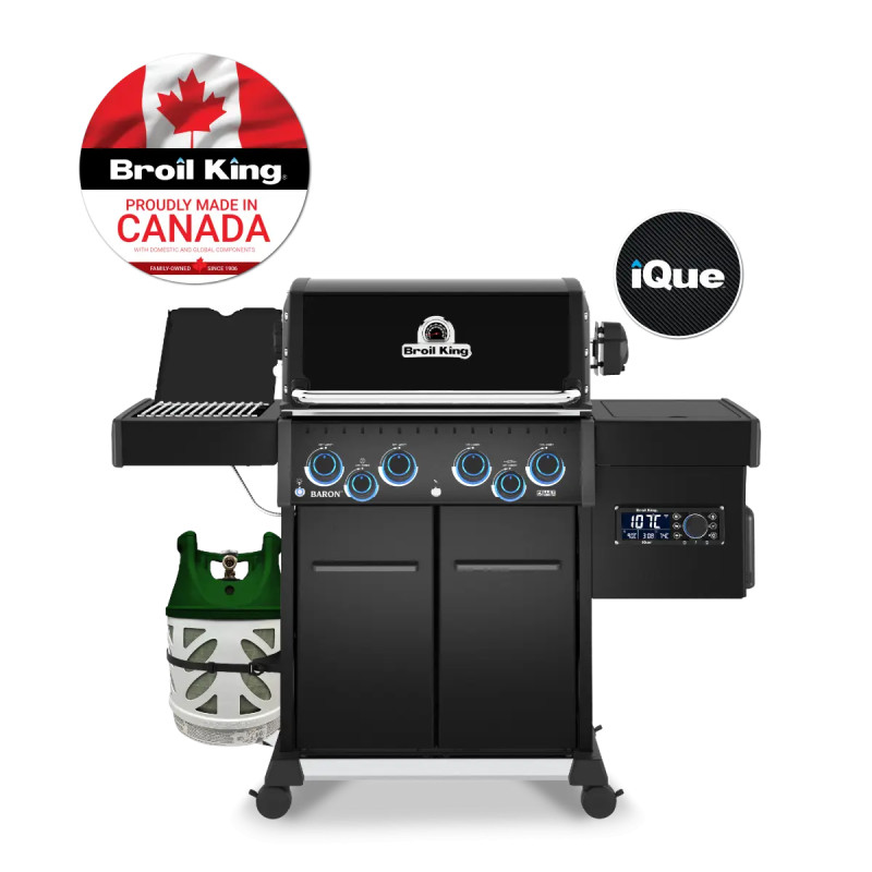 Broil King Baronâ  490 Irp Pellet-ready-series Shadow Gasgrill Og Træpillegril