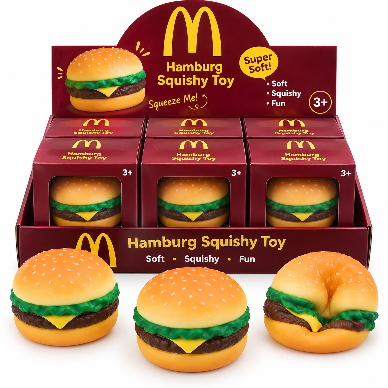 Burger Squishy Blød Sjovt Fidget Legetøj
