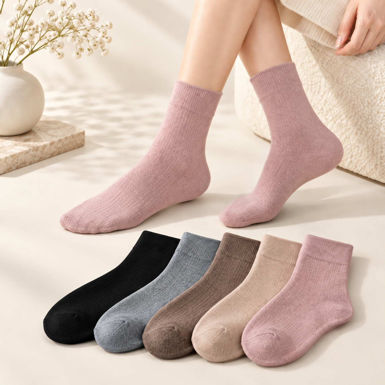 Cashmere Damestrømper -pak 39-42