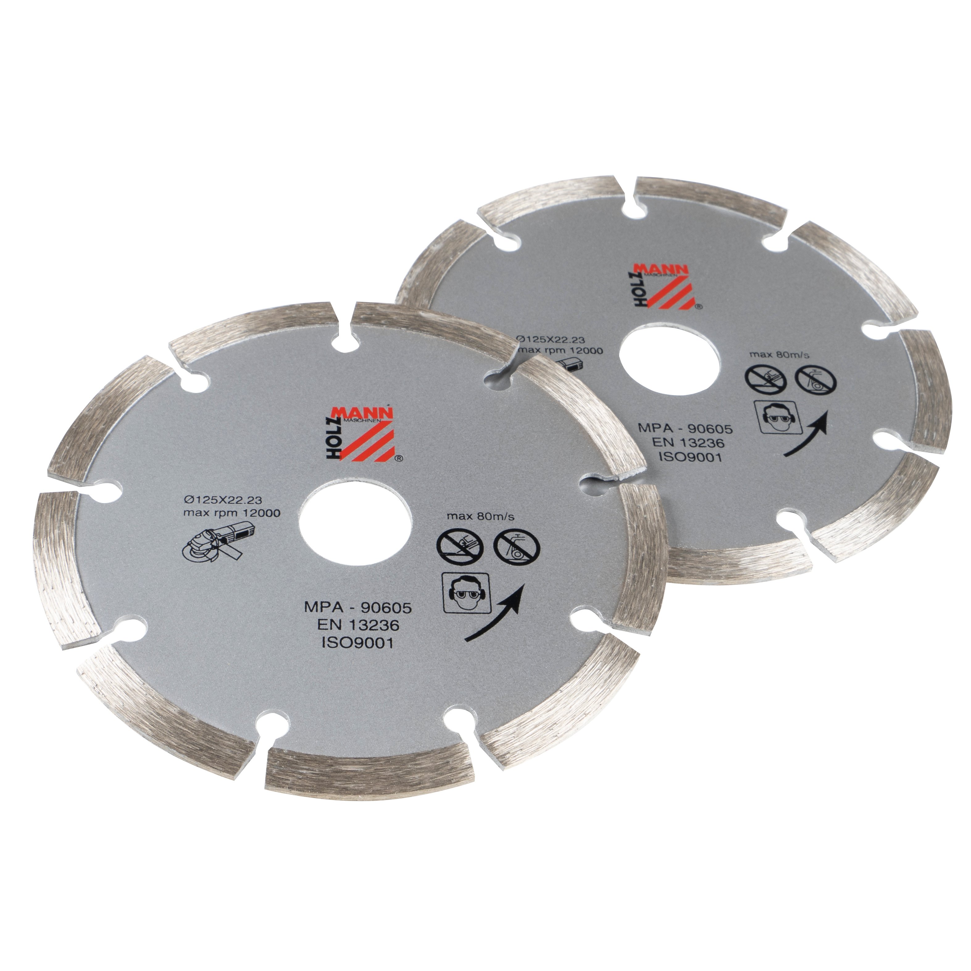 Diamantskæreskive  2stk  125   22     Mm Segmenthøjde   Mm