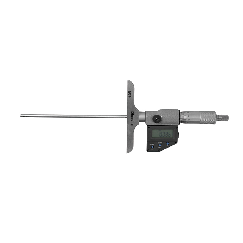 Digitalt Mikrometer Dybdemål  -150 Mm Med Flad Måleflade