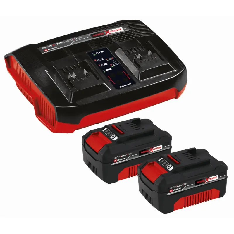Einhell Power- -change Starterkit 2x18v 0a Og Twin Oplader