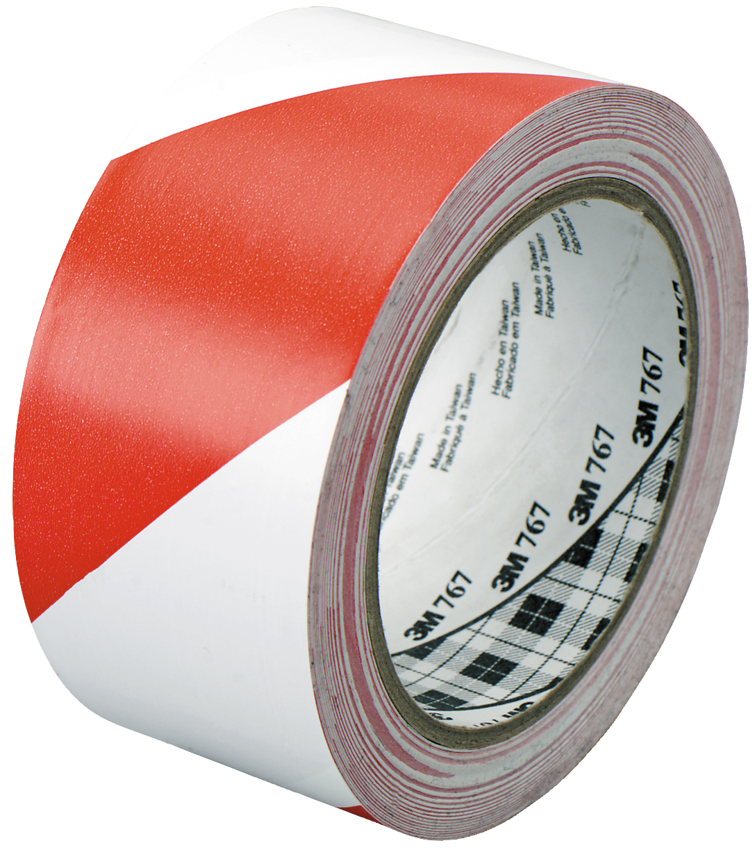 Faretape 767i Rød Hvid 50mm    33 Mtr