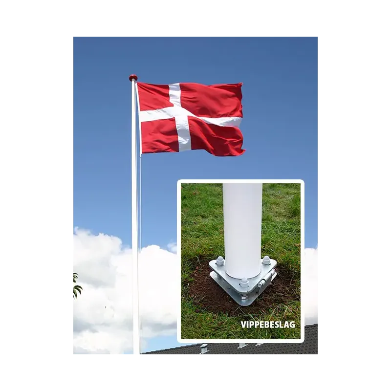 Glasfiberflagstang   Vippebeslag 12 Meter