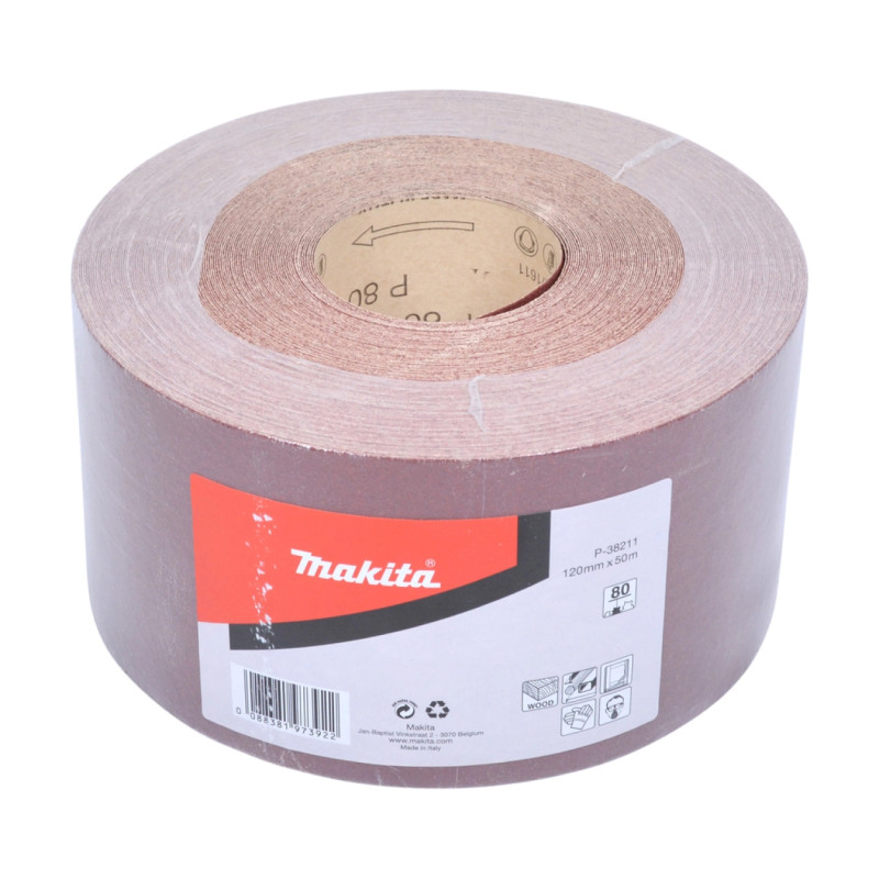 Makita Sandpapir Rulle 120mmx50m K80  -38211