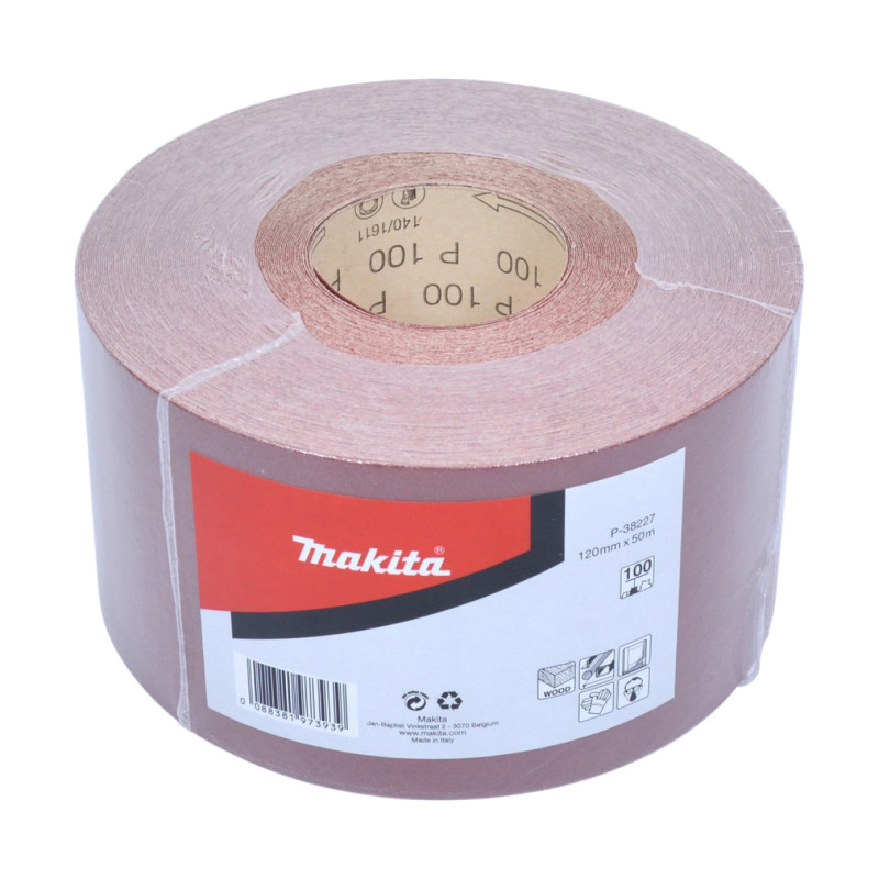 Makita Sandpapir Rulle 120mmx50m K100  -38227
