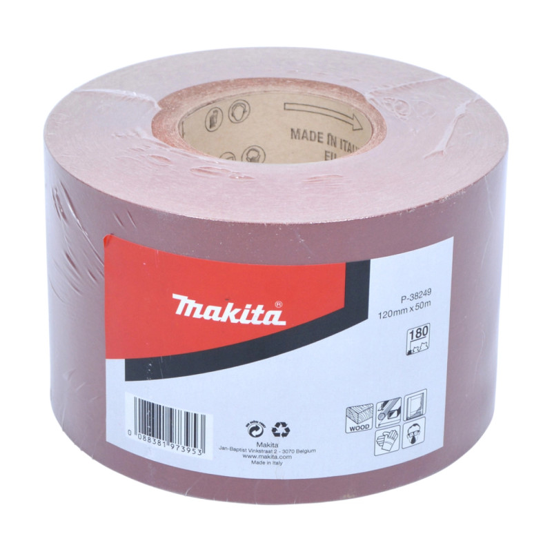 Makita Sandpapir Rulle 120mmx50m K180  -38249