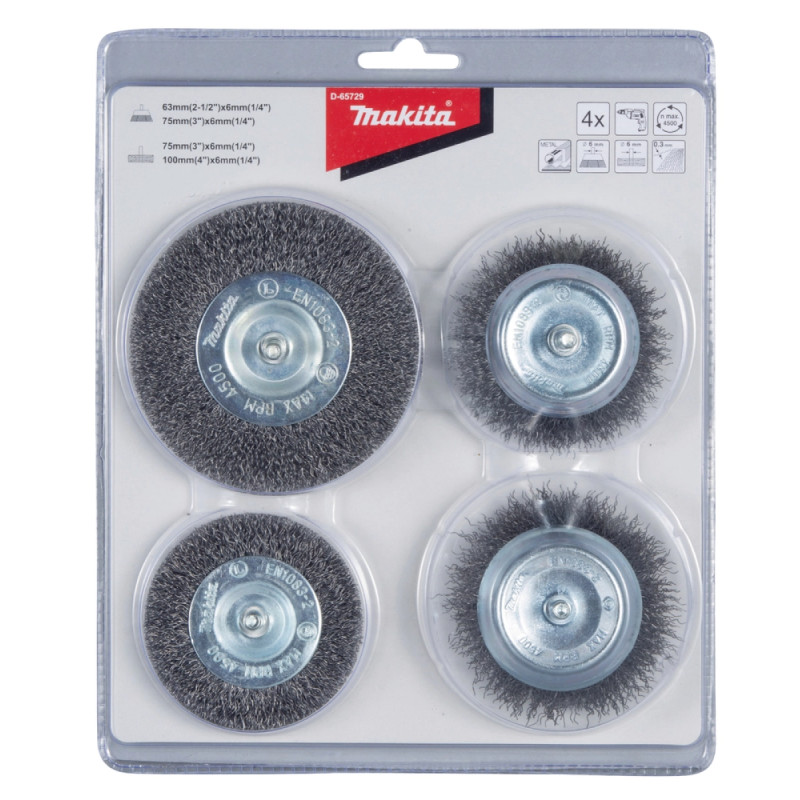Makita Stålbørstesæt 6mm     Quot       -65729