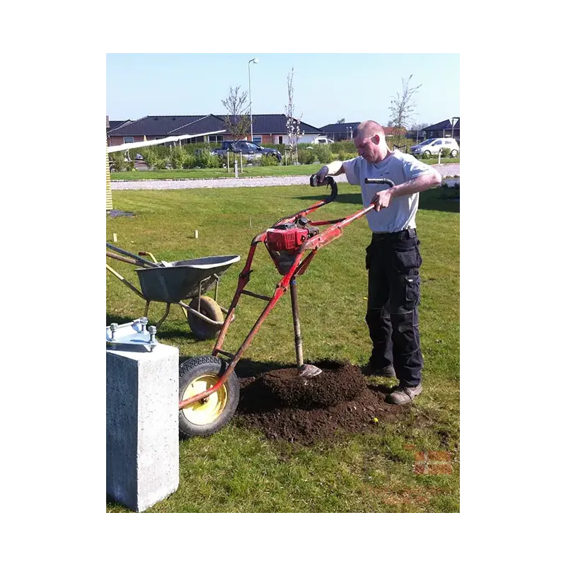 Opsætning   Nedstøbning Til 10 Meter Glasfiberflagstang