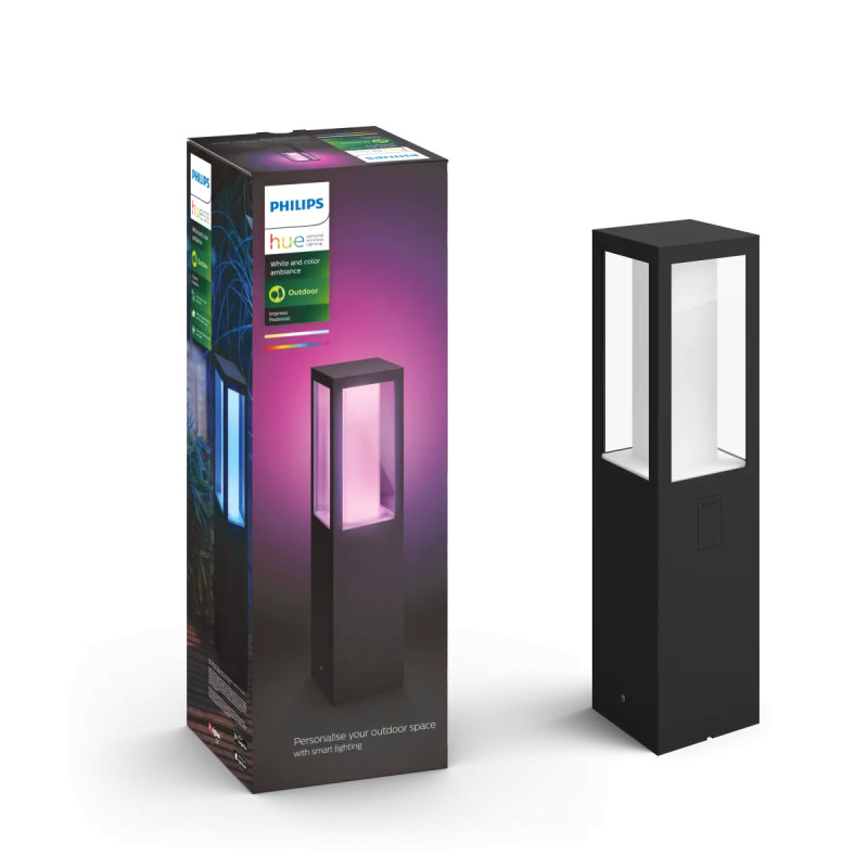 Philips Hue Impress White And Color Ambiance Lav Bedlampe Sort 230v Extension