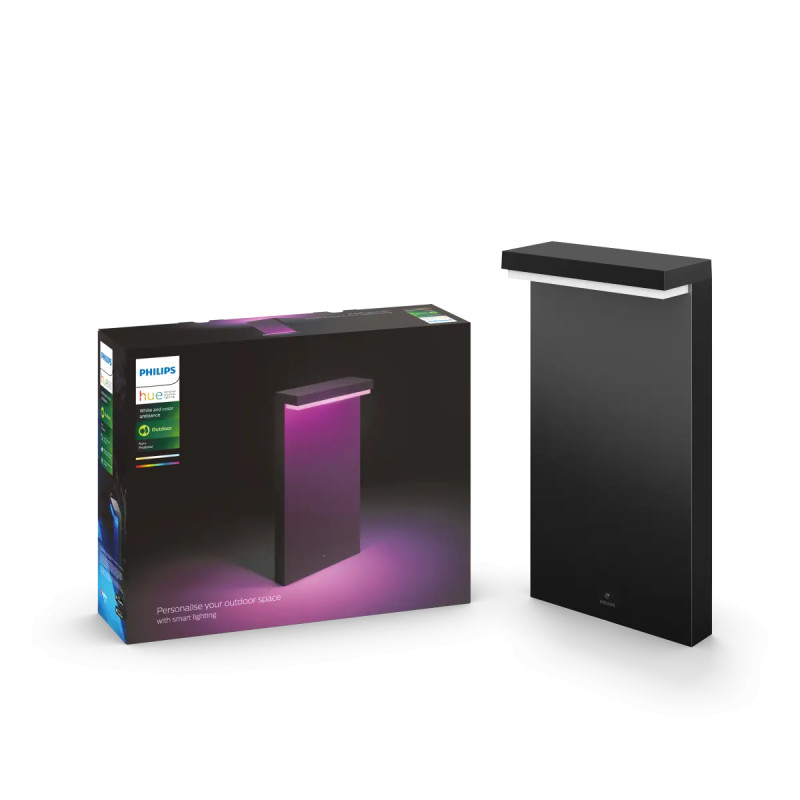 Philips Hue Nyro White And Color Ambiance Udendørs Bedlampe Sort 13 5w