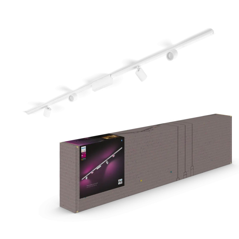Philips Hue Perifo White And Color Ambiance Loftskinnesæt Hvid Med   Cylinder Spots