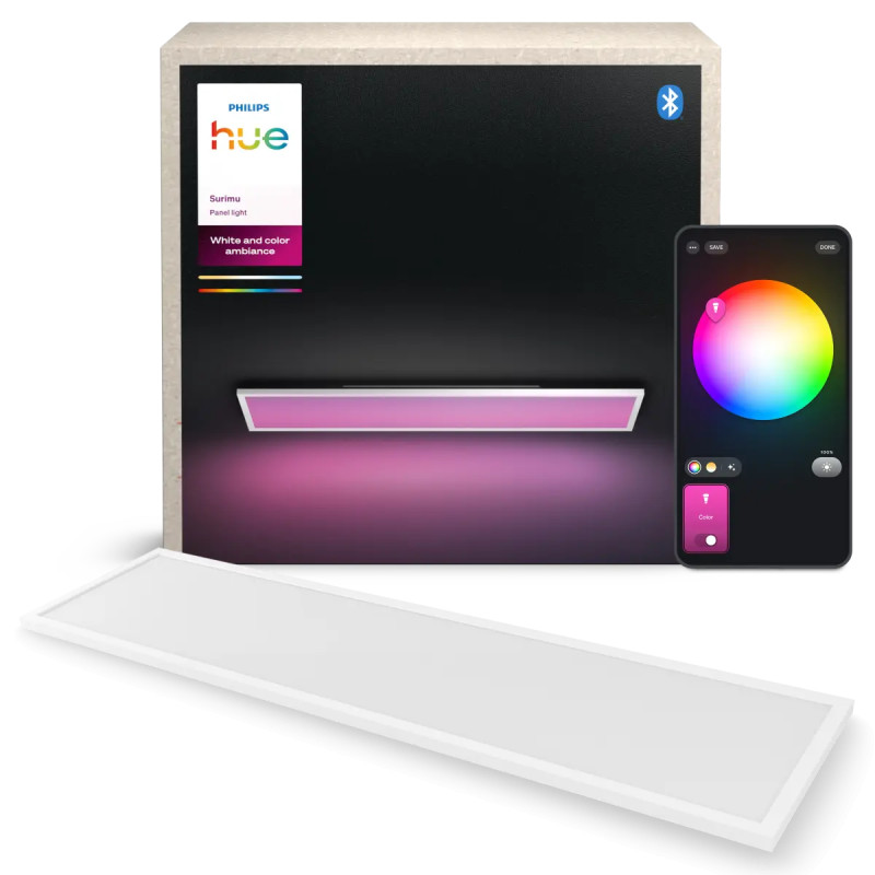 Philips Hue Surimu White And Color Ambiance Rektangulært Led Panel Hvid 30x120 Cm