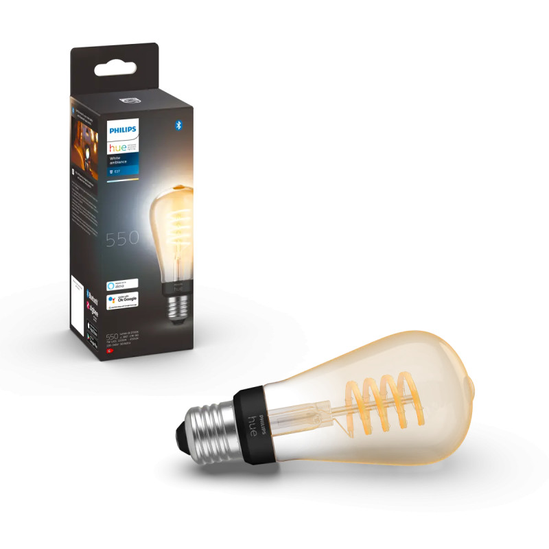 Philips Hue White Ambiance Filament St64 Led Pære E27 40w Bluetooth
