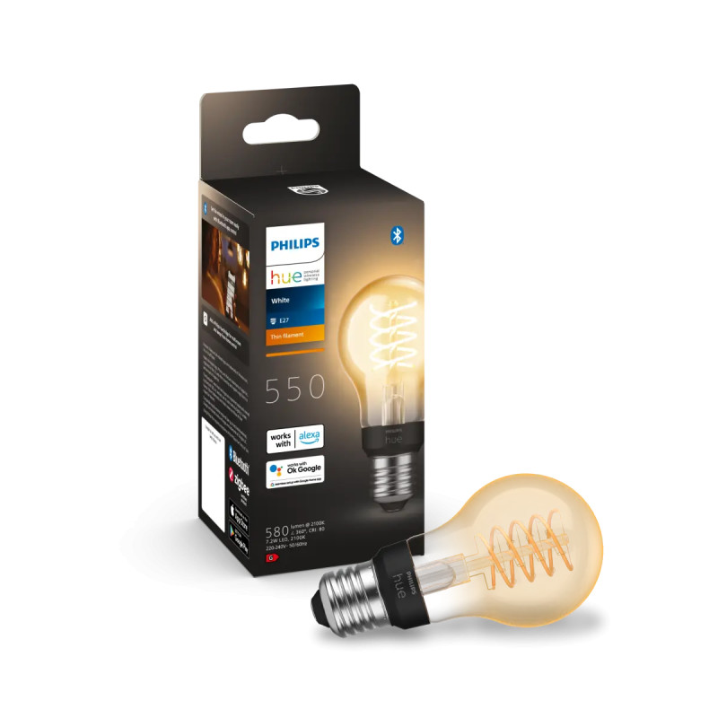Philips Hue White Filament Led Standardpære A60 E27 7w