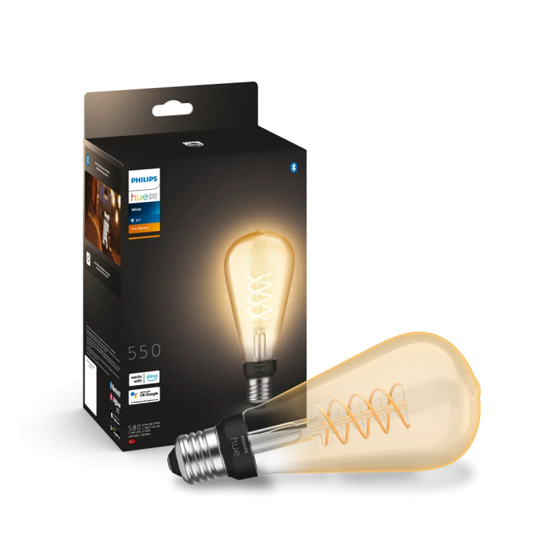 Philips Hue White Filament Led Stor Edison St72 E27 7w