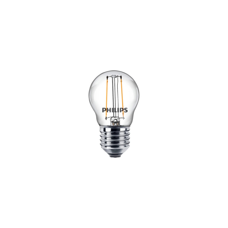 Philips Led Classic Filament Kronepære P45 E27 Klar 25w Varm Hvid -pak Box