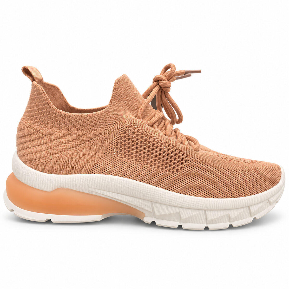 Rosa Striksneaker Med Chunky Sål 38