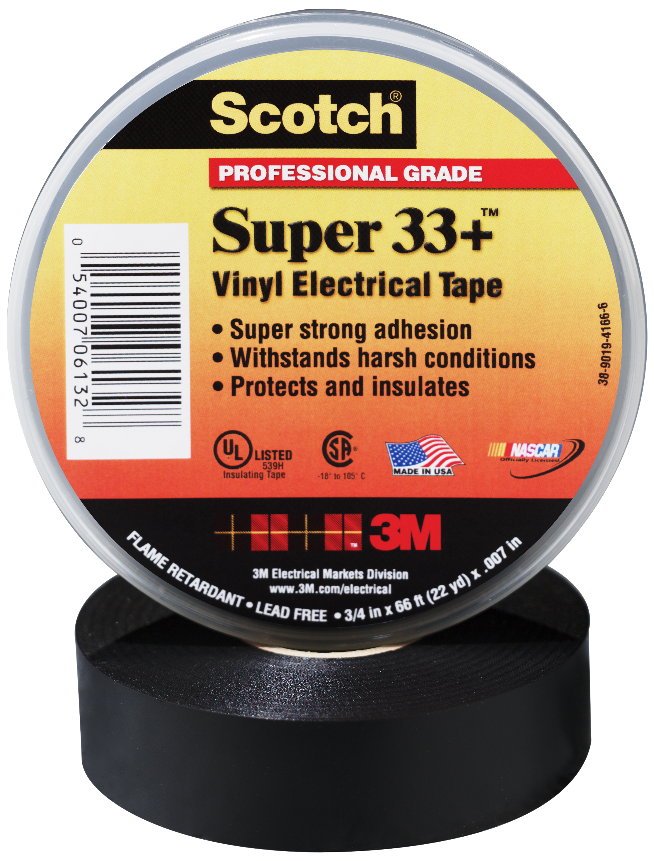 Scotch Super 33  Vinyltape Sort 19mmã 20m