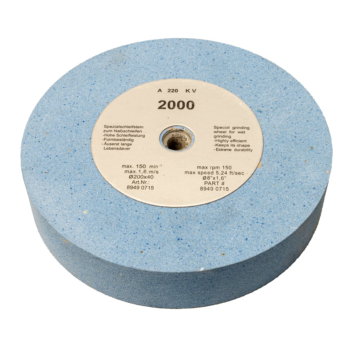 Slibesten ø200x40 Mm Til Nts200s