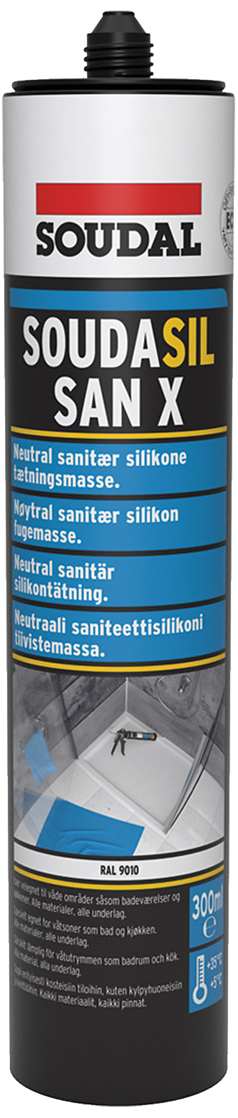 Soudasil Sanx Sanitetssilicone 300ml Hvid