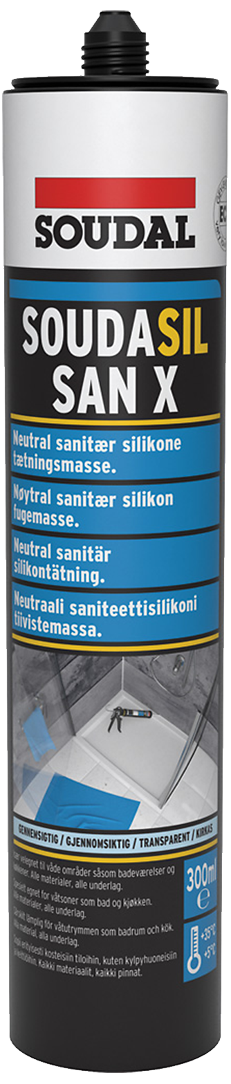 Soudasil Sanx Sanitetssilicone 300ml Transp