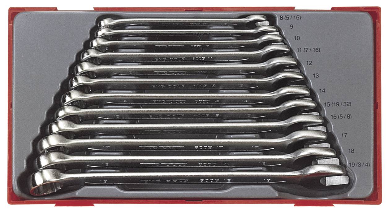 Teng Tools Tt1236 Ring Gaffelnøgler   Sæt 12 Dele