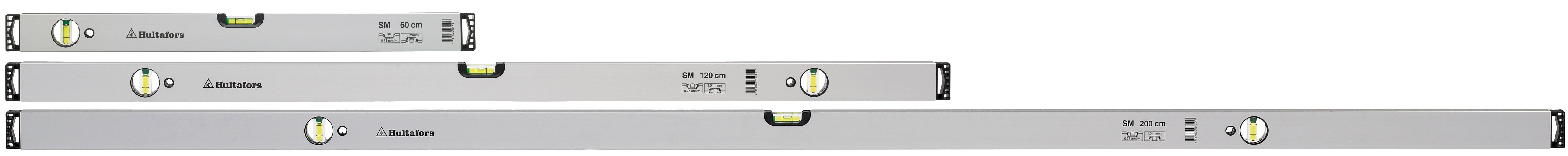 Vaterpassæt Alu Sm 600 1200 2000 Mm