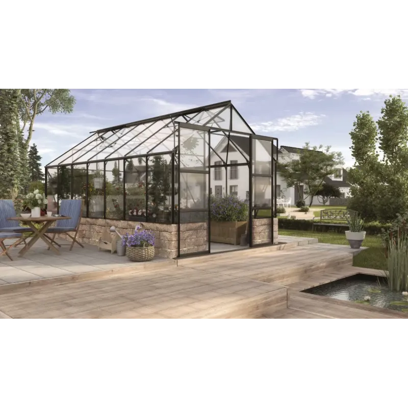 Vitavia Cassandra 11500 Sort Drivhus 3mm Hærd  Glas   Cresting