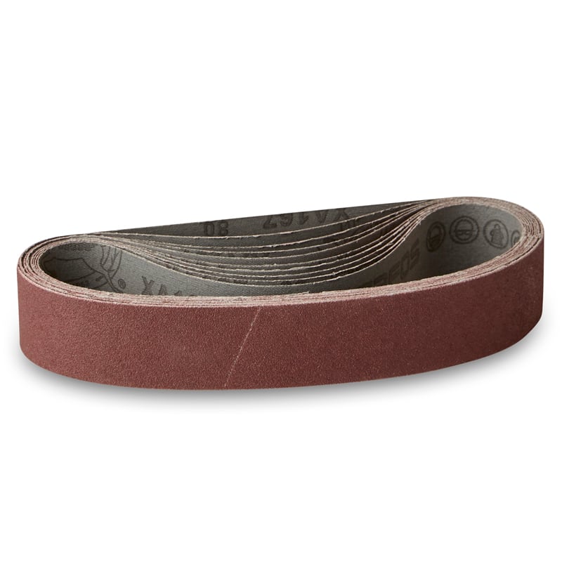 40x577mm Lærreds Slibebånd 10 Stk Korn P60
